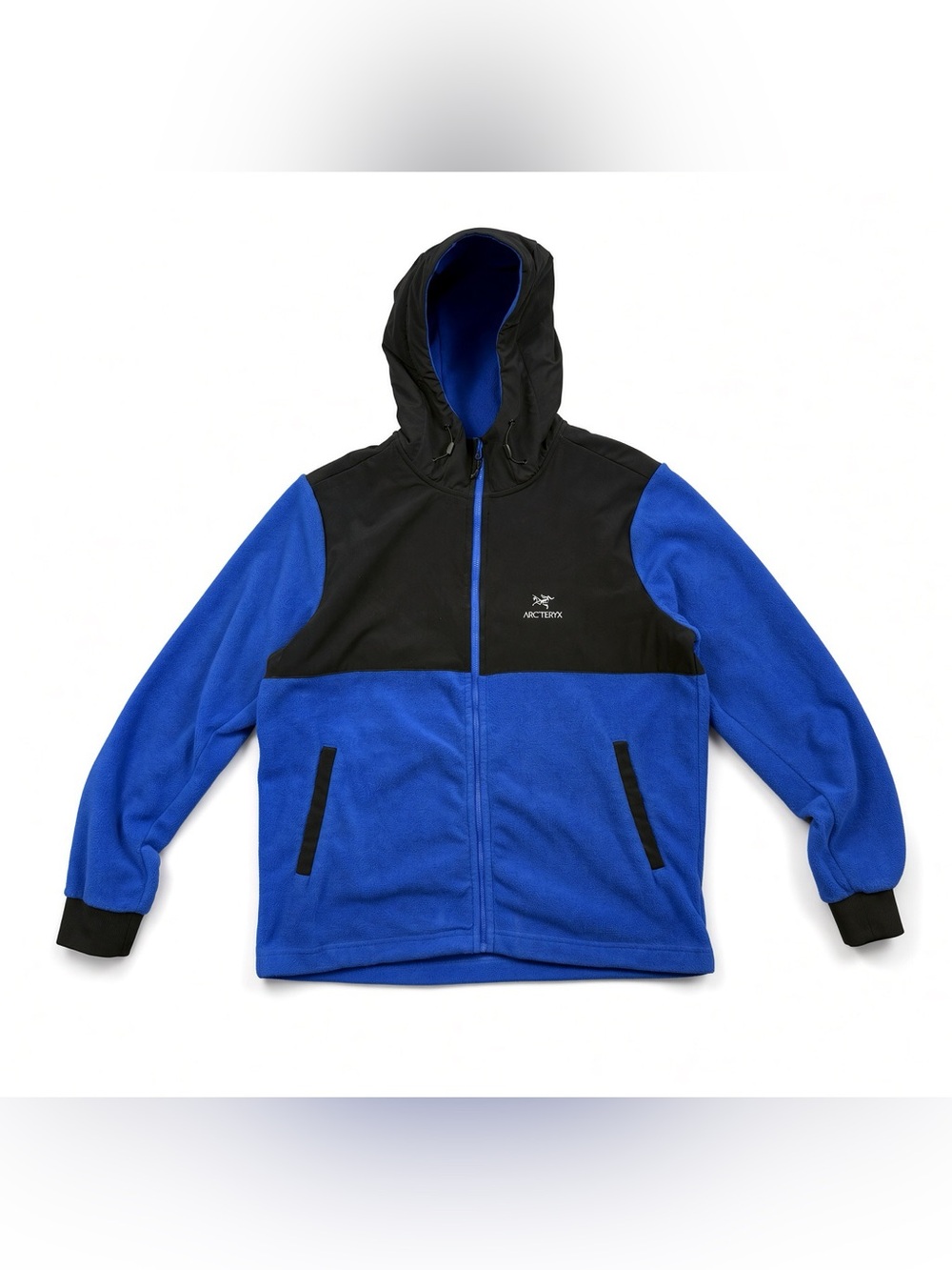 Arc’teryx Men’s Colorblock Fleece Hoodie Blue Black L Full Zip Hooded